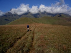 Gavin, with the Drakensberg behind him!