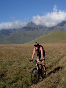 Riding on the Mountain bike circuit