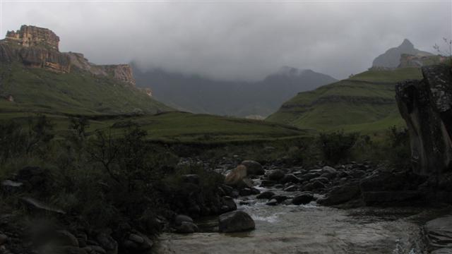 Southern Drakensberg area (Rhino Peak in top right hand corner)