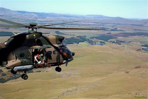The Oryx is the usual aircraft used for rescue in the Drakenberg