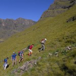 Hiking up to the climb.
